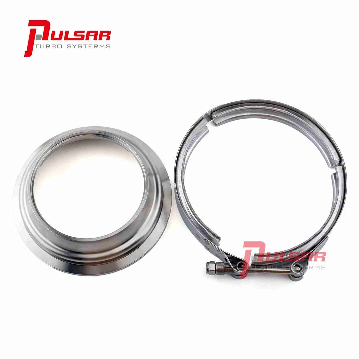 PULSAR 400 T6 Turbo 5 to 4″ Stainless Steel Flange Clamp Kit image 0