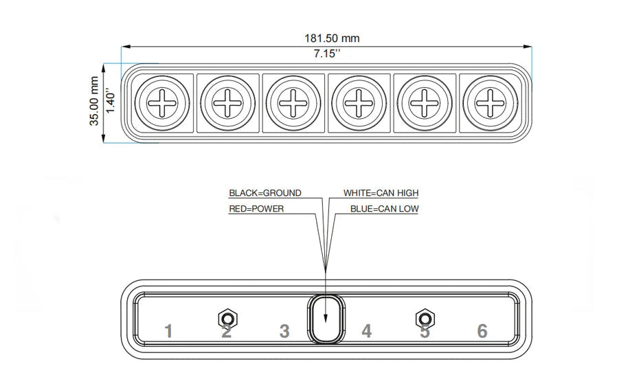ECUMaster 6 Key Inline CANBUS Keyboard