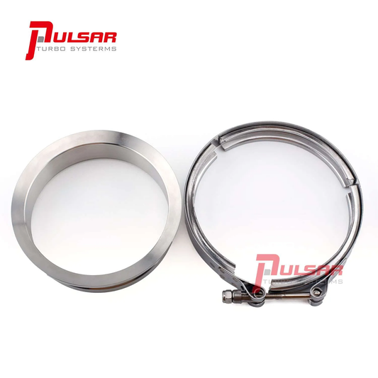 PULSAR 400 T6 Turbo 5â€³ Stainless Steel Flange Clamp Kit image 0