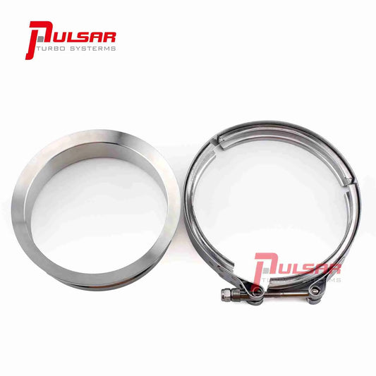 PULSAR 400 T6 Turbo 5â€³ Stainless Steel Flange Clamp Kit image 0